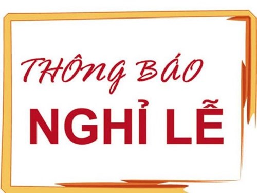 Thông báo lịch nghỉ lễ năm 2023